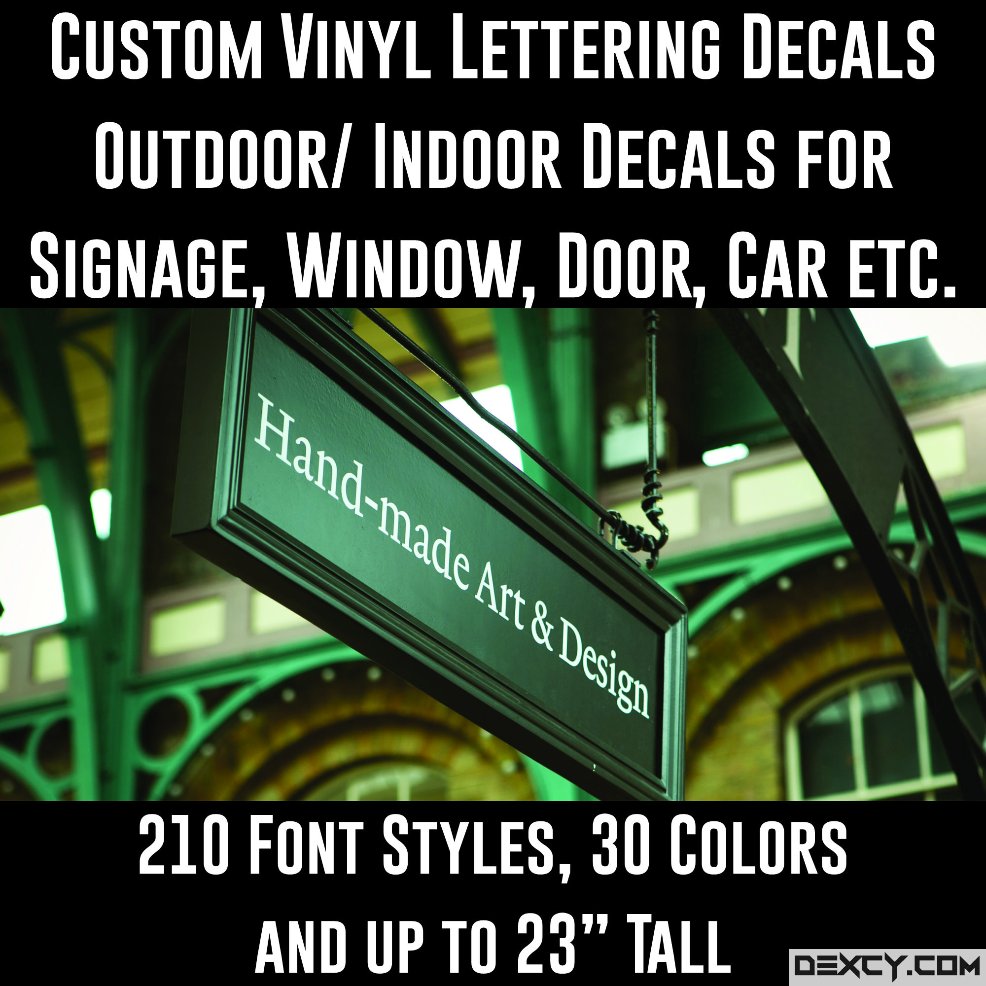  Custom Vinyl Decals - Any Text