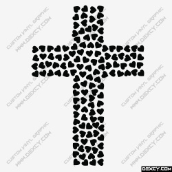 cross_hearts_vinyl_decal