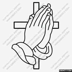 cross_prayer_vinyl_decal